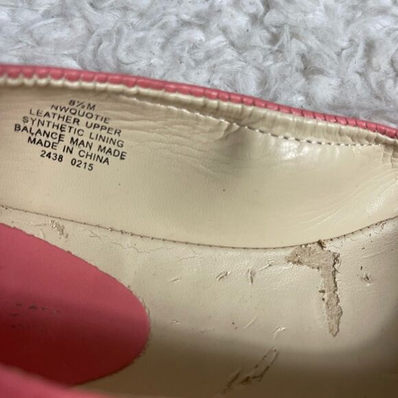 Nine West leather Coral and gold cap round toe slip on flats espadrilles SZ8.5 M - Picture 7 of 9